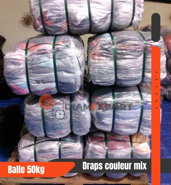 Balle Draps Couleur Mix 50 kg – Friperie