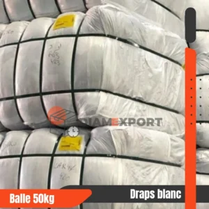 Balle Draps Blancs 50 kg – Friperie
