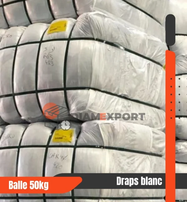 Balle Draps Blancs 50 kg – Friperie