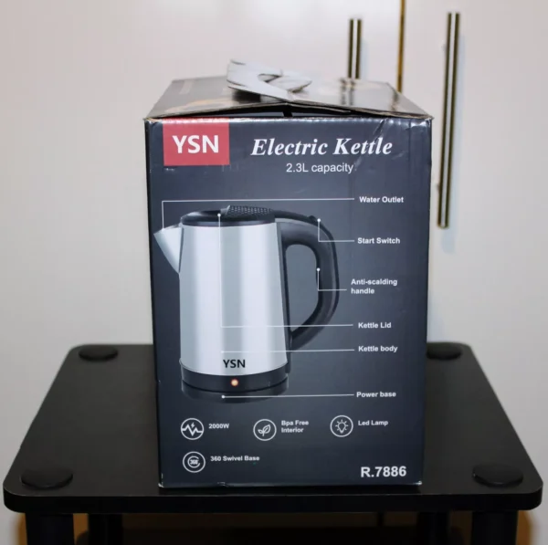 Bouilloire électrique sans fil YSN Protection contre l'ébullition à sec 2200 W 2,3 litres R.7886 – Image 4